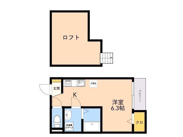 ルミカ産大前(ワンルーム/1階)の間取り写真