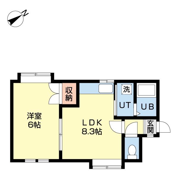 シングルステージ宮の森(1LDK/3階)の間取り写真
