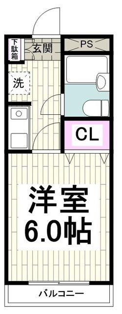 マイナビSTAYパレス溝の口(1K/2階)の間取り写真