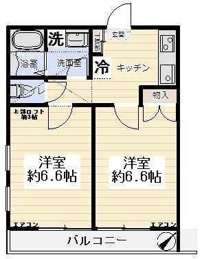 中里IRIS(2K/1階)の間取り写真