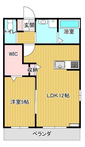RASPBERRY(1LDK/2階)の間取り写真