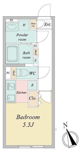LUORE城西(ワンルーム/1階)の間取り写真