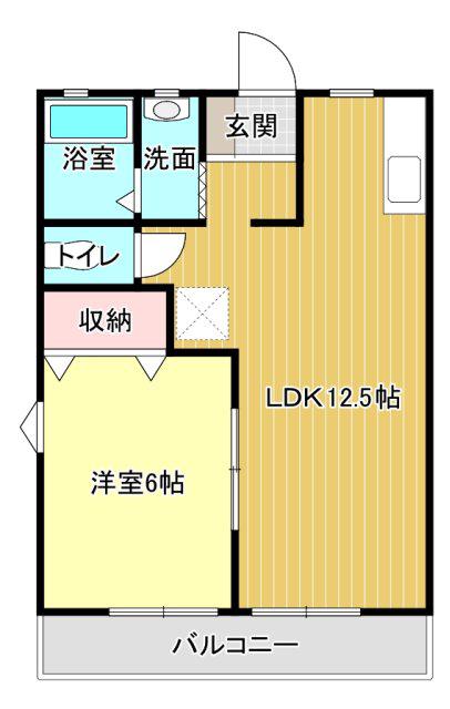 セントラルハイツ(1LDK/1階)の間取り写真