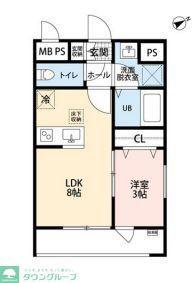 リーブルファイン淵野辺(1LDK/3階)の間取り写真