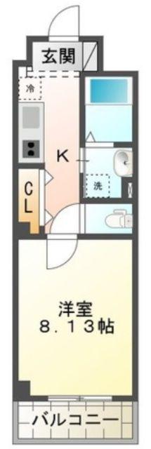 WING COURT(1K/1階)の間取り写真