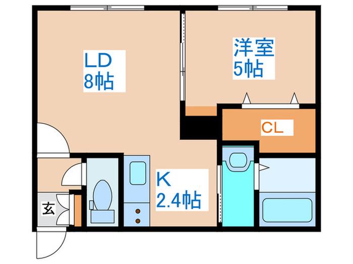 グランメール 恵翔(1LDK/4階)の間取り写真