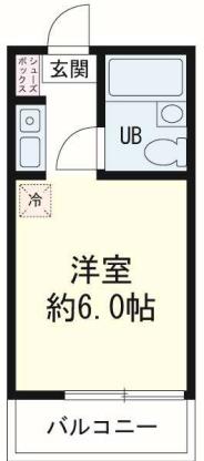 パステル小山(ワンルーム/3階)の間取り写真