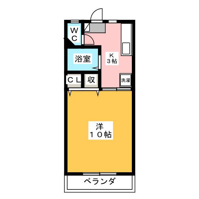 ハイツブルーメリア(1K/1階)の間取り写真