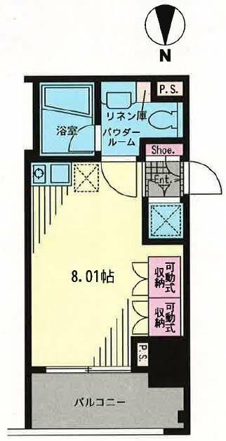 プライムアーバン学芸大学Ⅱ(ワンルーム/5階)の間取り写真