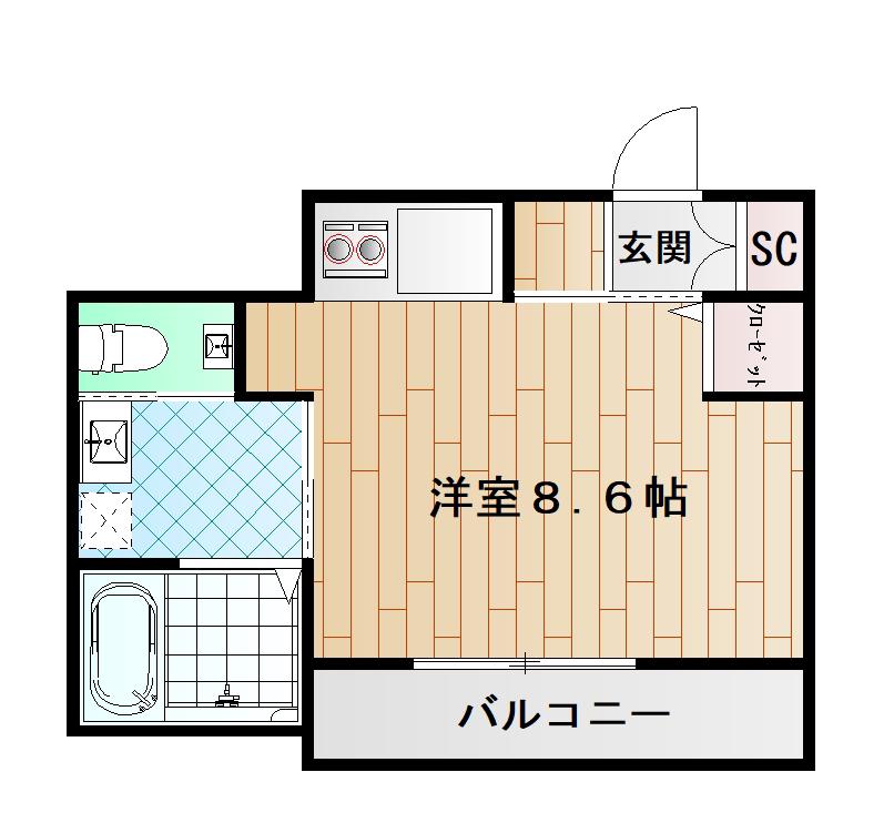 YS PRECIOUSIX(ワンルーム/3階)の間取り写真