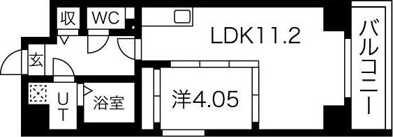 S-FORT北千種(1LDK/6階)の間取り写真