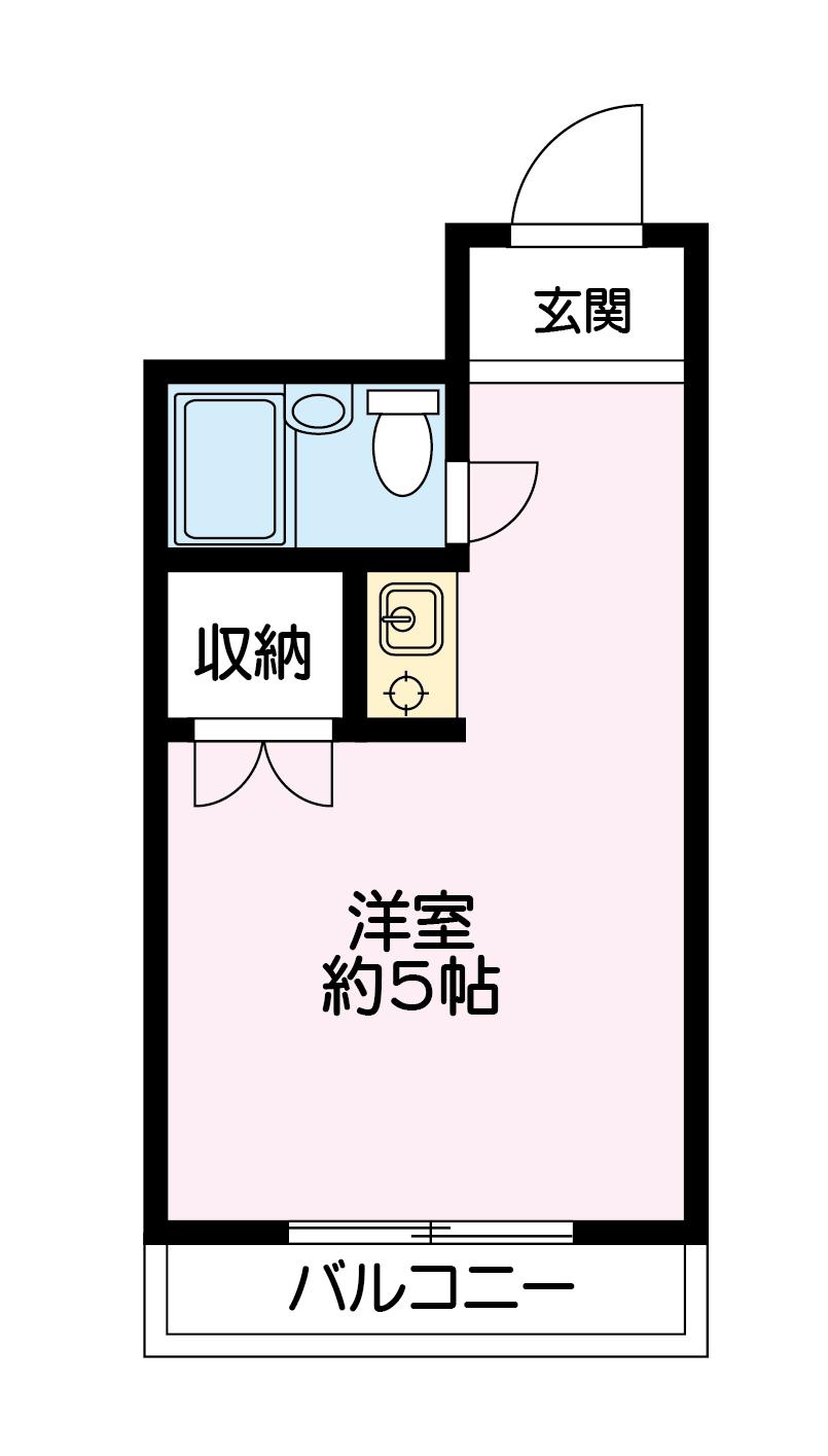 セントヒルズ熊本(ワンルーム/4階)の間取り写真