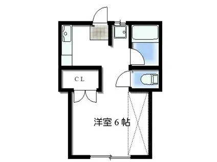 グリーンアルカディア(ワンルーム/1階)の間取り写真