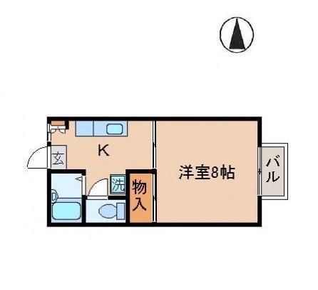 リッチモンド屋島 I(1K/2階)の間取り写真