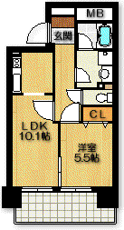 LA FELMO 菊坂(1LDK/6階)の間取り写真