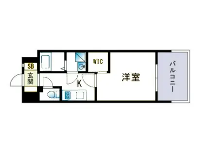 RUPIEレジデンス赤坂南(1K/11階)の間取り写真