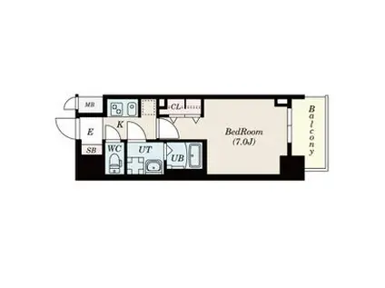 S-RESIDENCE名駅ノース色々乗ります申込から早期契(1K/4階)の間取り写真