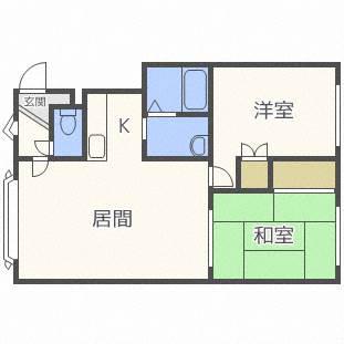 カステッロ41 (2LDK/2階)の間取り写真