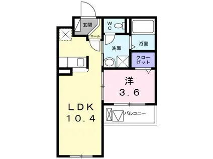 GRANDE REIZ(1LDK/4階)の間取り写真