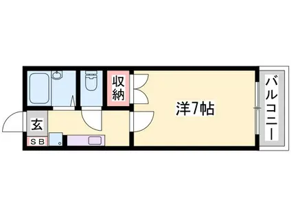 アーバンハイツ(1K/2階)の間取り写真