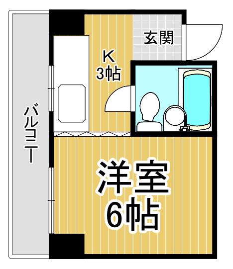 クラブメゾン甲子園ウエスト(1K/3階)の間取り写真