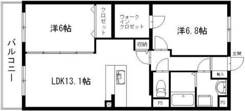 T.WOOD(2LDK/3階)の間取り写真