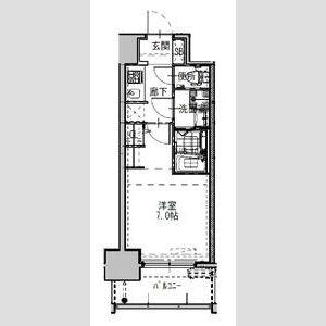 S-RESIDENCEドーム前千代崎(1K/2階)の間取り写真