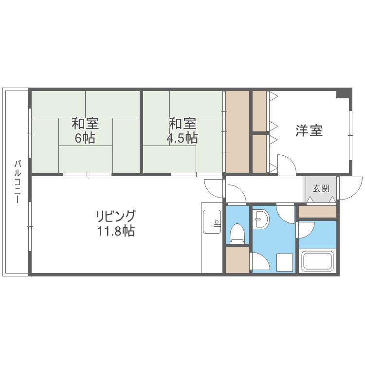サンアイロヤール88(3LDK/7階)の間取り写真
