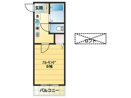 コーポトラスト(1K/2階)の間取り写真