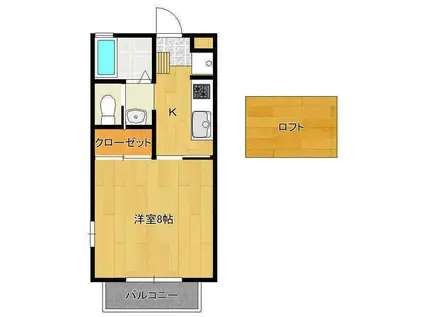 スプラウト(1K/2階)の間取り写真