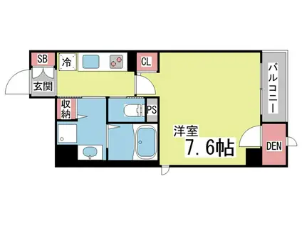 ブルースカイマヤ(1SK/5階)の間取り写真