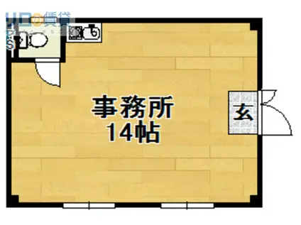 フォルム小松(ワンルーム/2階)の間取り写真