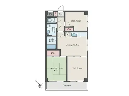 MSハイム(3DK/3階)の間取り写真