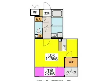 レジデンシャルジェム井尻(1LDK/3階)の間取り写真