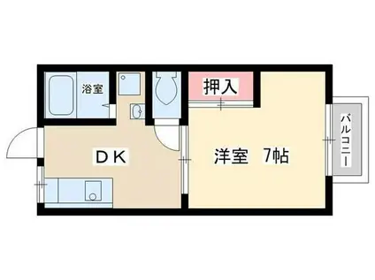 コーポSK麻溝台(1K/2階)の間取り写真