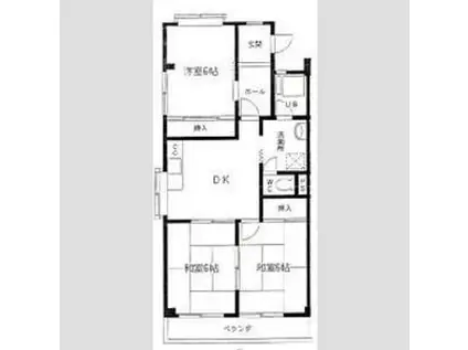 アネックス栄(3DK/2階)の間取り写真