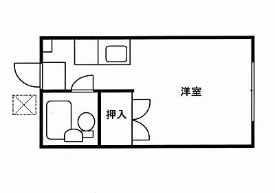 コーポ領家(ワンルーム/1階)の間取り写真
