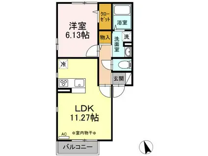 サンハイムVII(1LDK/2階)の間取り写真
