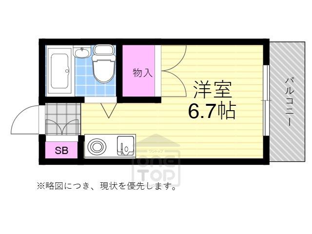 カルム泉(ワンルーム/3階)の間取り写真