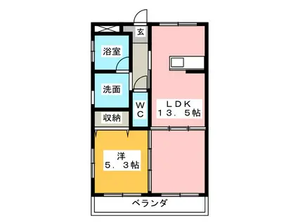 SEAGAL Y II(1LDK/3階)の間取り写真