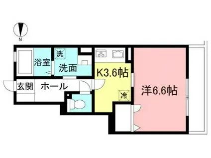 メゾン カルム(1K/1階)の間取り写真