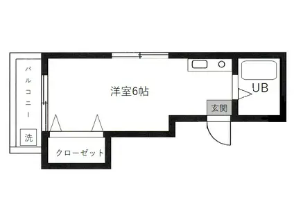 アーバンハウス402(ワンルーム/4階)の間取り写真