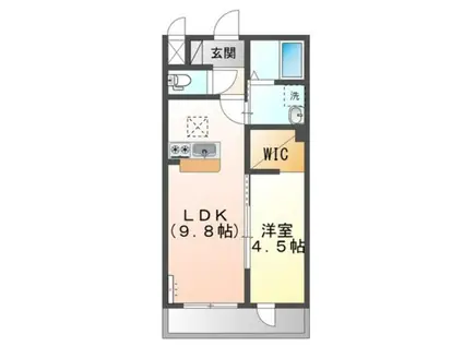 BELIEVE HANAZONO (1LDK/2階)の間取り写真