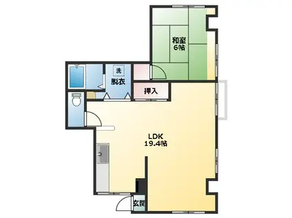 樋口マンション(3K/2階)の間取り写真