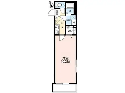 アトランティス小手指(1K/2階)の間取り写真