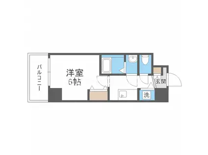 ウインズコート城北(1K/6階)の間取り写真