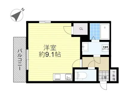 COZYLINK(ワンルーム/1階)の間取り写真