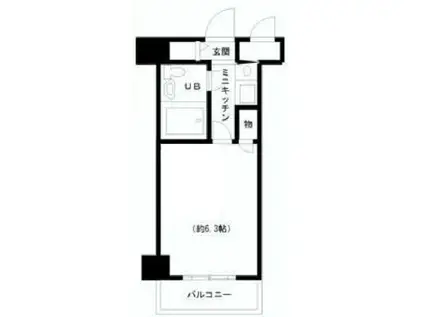 ホーユウコンフォルト大和中央(1K/5階)の間取り写真