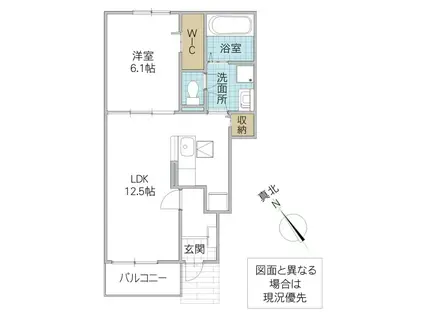アザレアT III(1LDK/1階)の間取り写真
