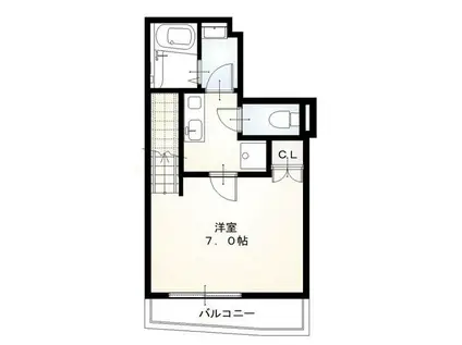 GLANZ小石川(1K/2階)の間取り写真